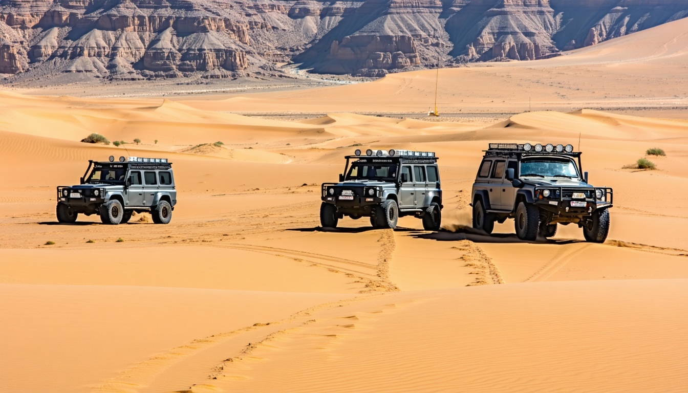 Desert safari adventure with 4x4 vehicles